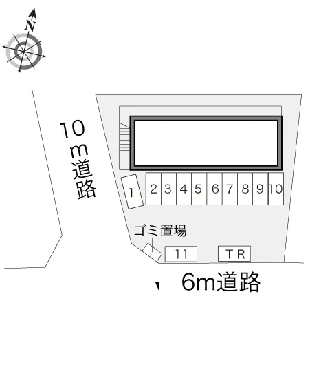 ★手数料０円★佐倉市西志津６丁目　月極駐車場（LP）